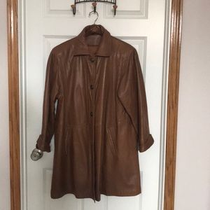 Brown Leather Coat